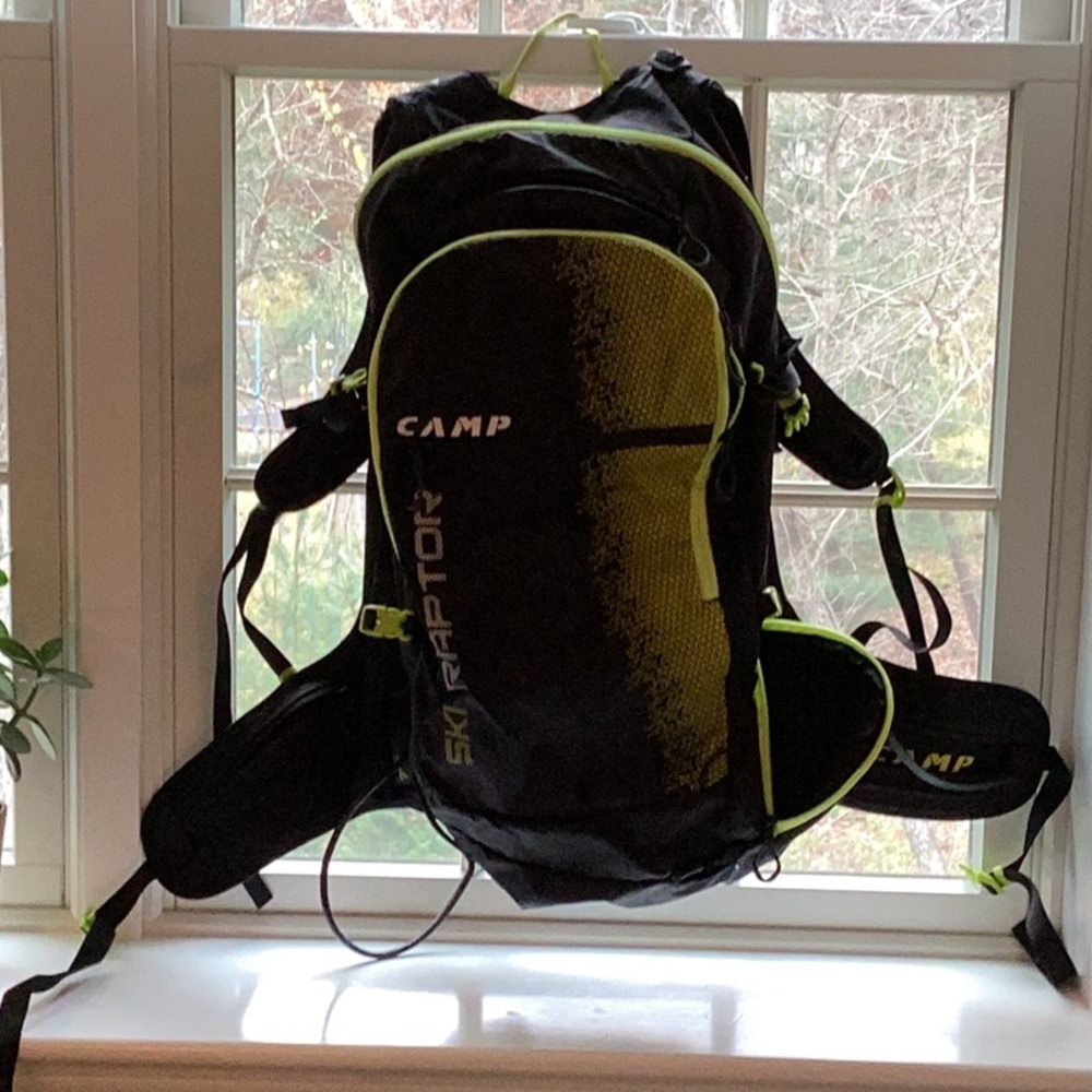Camp brand ski backpack, black for ski mountaineering (ski-mo).